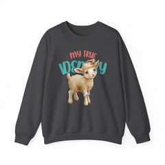 StyleMZ - Sudadera unisex de cuello redondo de mezcla pesada I'm a baby lamb - StyleMZ 