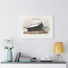 Korea -  Winter Serenity Framed Horizontal Poster  - StyleMZ