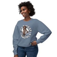 Wild West Cowgirls Unisex Lightweight Crewneck Sweatshirt  - StyleMZ