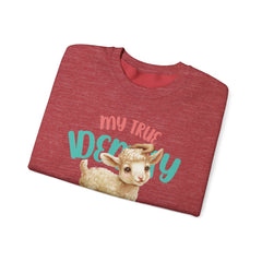 StyleMZ - Sudadera unisex de cuello redondo de mezcla pesada I'm a baby lamb - StyleMZ 