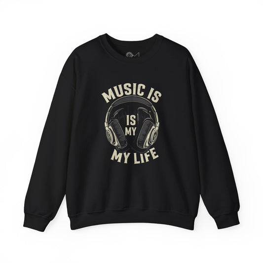 Music is my life Unisex Heavy Blend™ Crewneck Sweatshirt - Stylemz