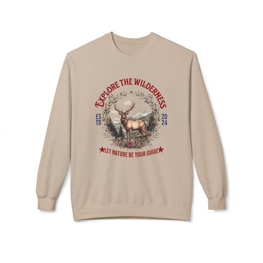 Korea -  Explore the wilderness Unisex Midweight Softstyle Fleece Crewneck Sweatshirt  - StyleMZ