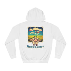 Sudadera unisex con capucha de la universidad "Happy place" de Corea - StyleMZ 