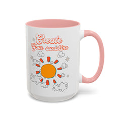 Korea -  Create your sunshine Accent Coffee Mug (11, 15oz)  - StyleMZ