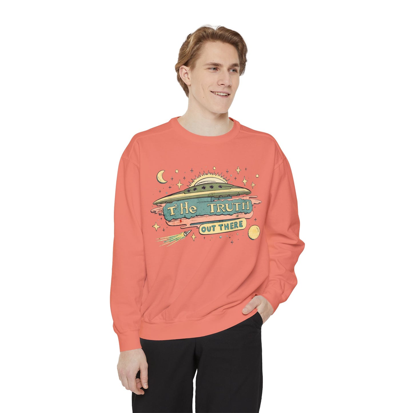 The truth is out there Unisex Garment-Dyed Sweatshirt  - Korea  - StyleMZ