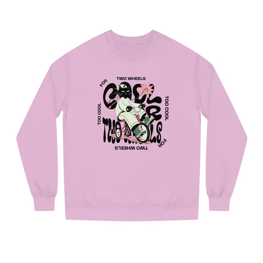 Corea - Sudadera unisex de cuello redondo "Too cool for two wheels" - StyleMZ 