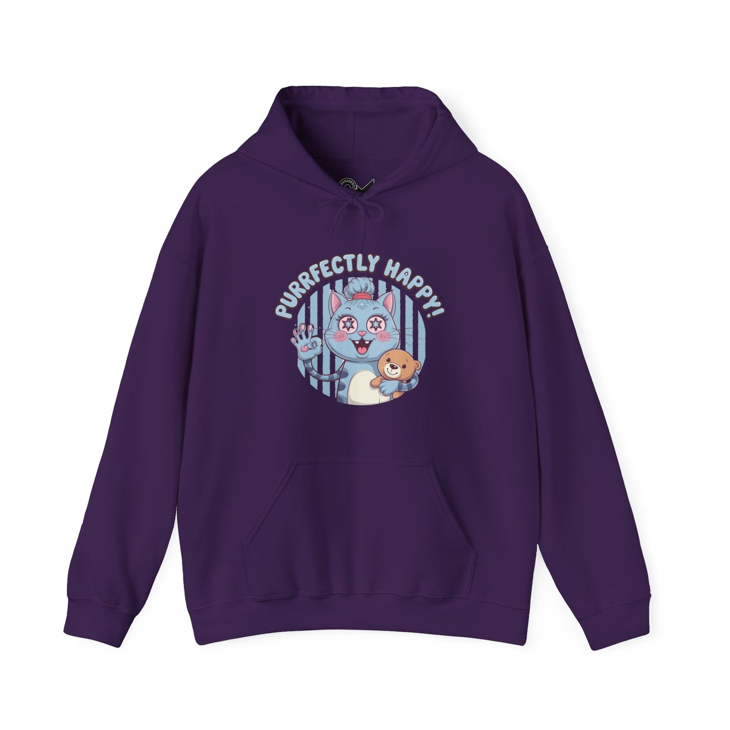 Purrfectly happy Unisex Heavy Blend™ Hooded Sweatshirt - StyleMZ