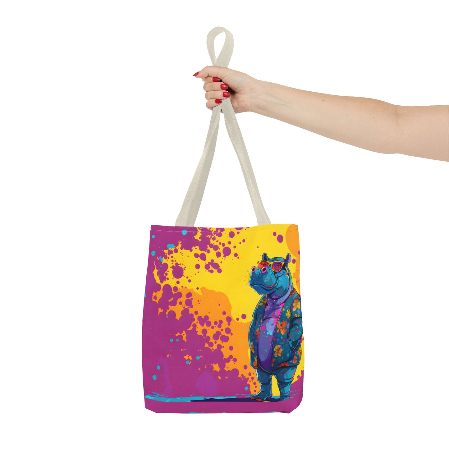 Stylish Hippo Tote Bag (AOP) - StyleMZ