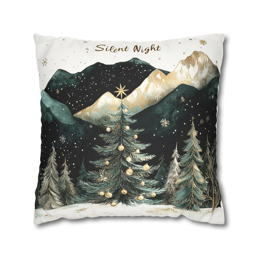 Silent night II Faux Suede Square Pillowcase - StyleMZ