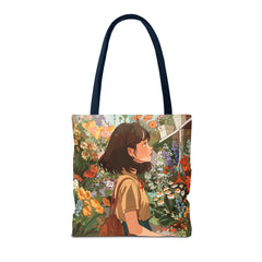 Korea -  Girl and Flower Shop Tote Bag (AOP)  - StyleMZ