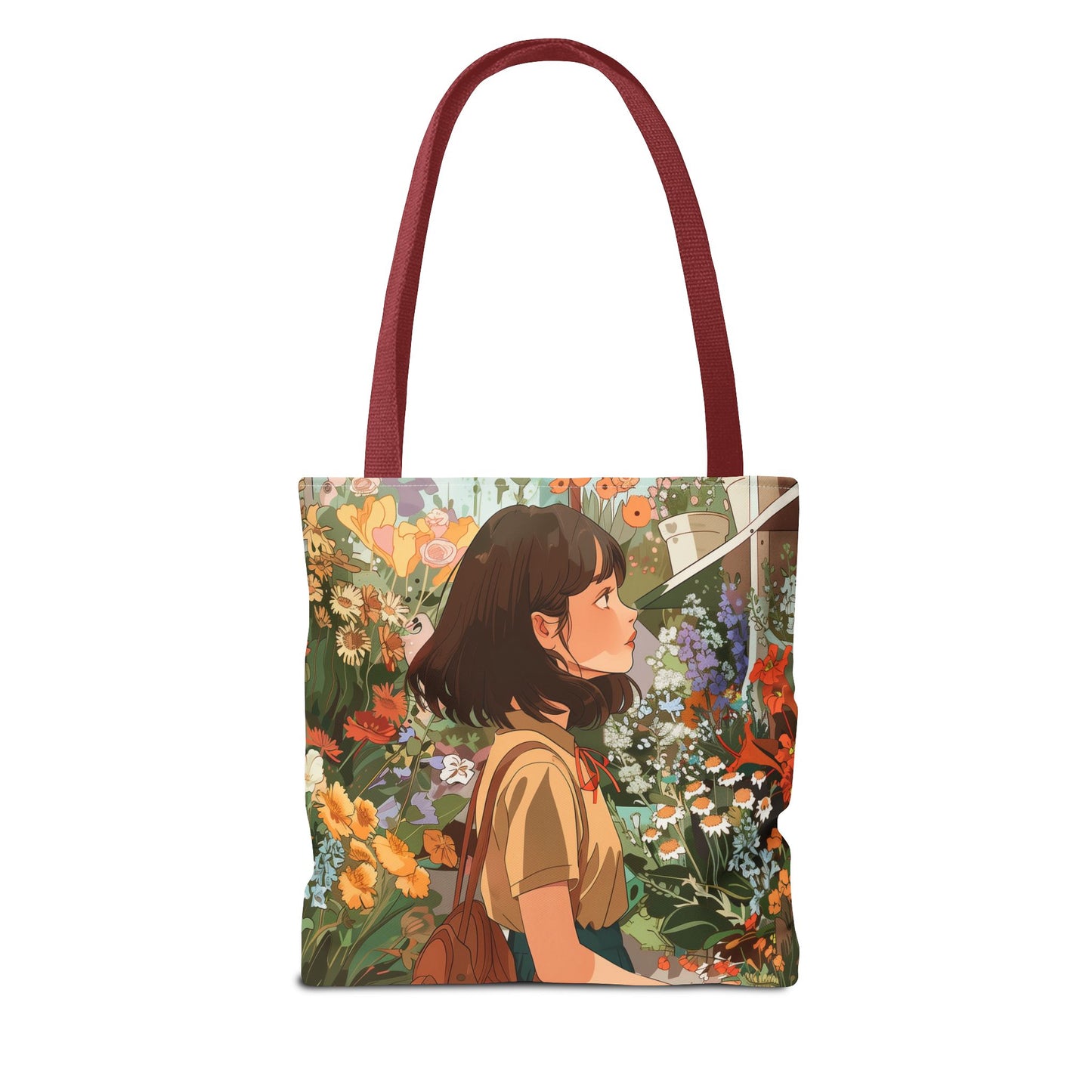 Girl and Flower Shop Tote Bag (AOP) - StyleMZ