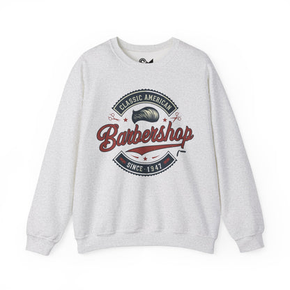 Classic American barbershop Unisex Heavy Blend™ Crewneck Sweatshirt - StyleMZ