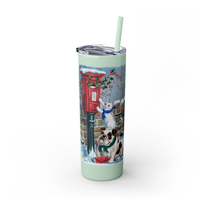 Vaso Skinny Tumbler con pajita, 20 oz, de At the Postbox - StyleMZ 