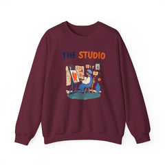 StyleMZ - Sudadera unisex con cuello redondo y mezcla pesada The Studio - StyleMZ 