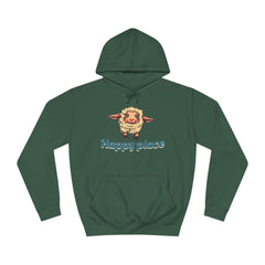 Sudadera unisex con capucha de la universidad "Happy place" de Corea - StyleMZ 