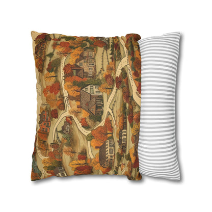 Map of Memories Spun Polyester Square Pillowcase - StyleMZ