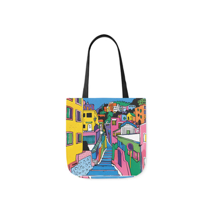 The hillside village in Korea Canvas Tote Bag, 5-Color Straps - StyleMZ