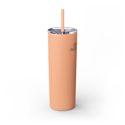 GRACE HERITAGE Skinny Tumbler with Straw, 20oz - StyleMZ