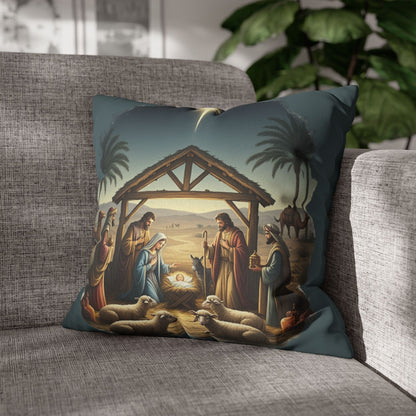 The baby was Jesus Faux Suede Square Pillowcase - StyleMZ