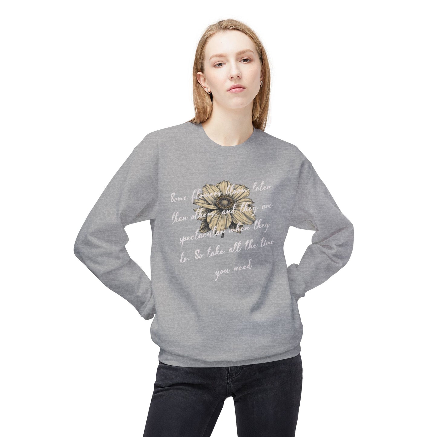 Korea -  Your bloom will be spectacular Unisex Midweight Softstyle Fleece Crewneck Sweatshirt  - StyleMZ