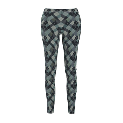 Midnight Plaid Women's Cut & Sew Casual Leggings (AOP) - StyleMZ