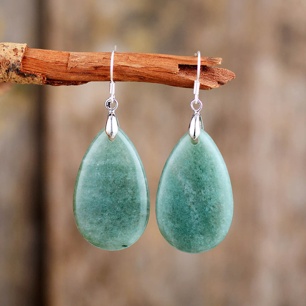 Aventurine Tiger Eye Teardrop Earring - Stylemz