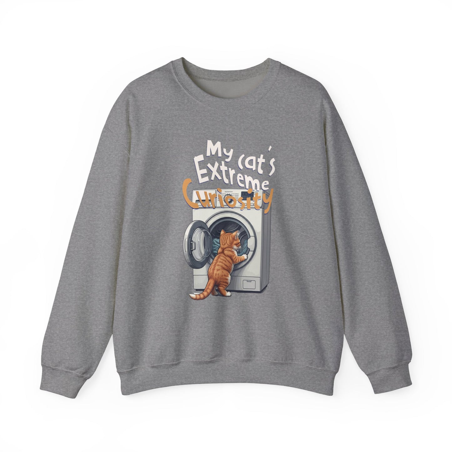 My cat's extreme curiosity Unisex Heavy Blend™ Crewneck Sweatshirt - StyleMZ - Stylemz