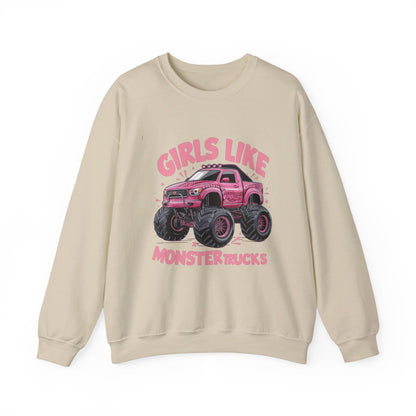 Korea - Girls like monster trucks Unisex Heavy Blend™ Crewneck Sweatshirt - StyleMZ - Stylemz