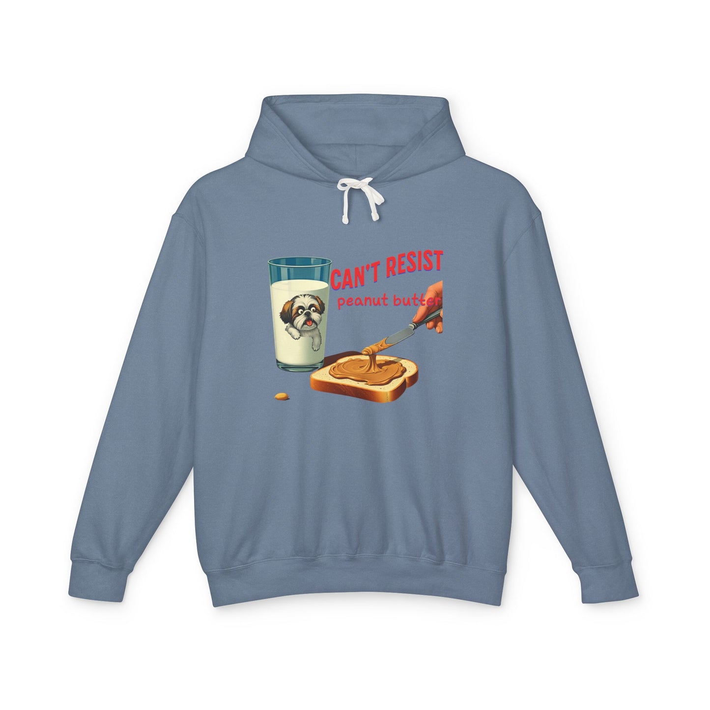 Can't resist peanut butter Unisex Lightweight Hooded Sweatshirt - Korea - StyleMZ - Stylemz