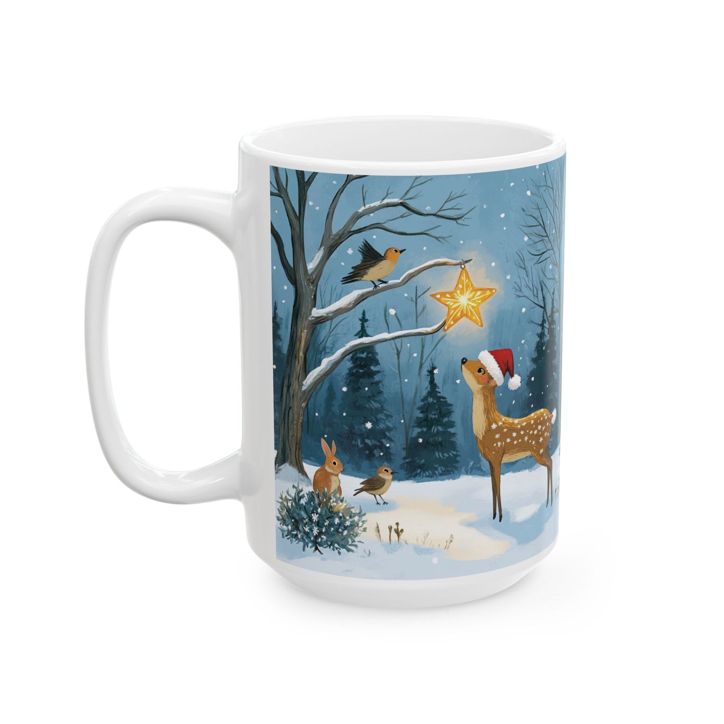 serene winter Ceramic Mug, (11oz, 15oz) - StyleMZ