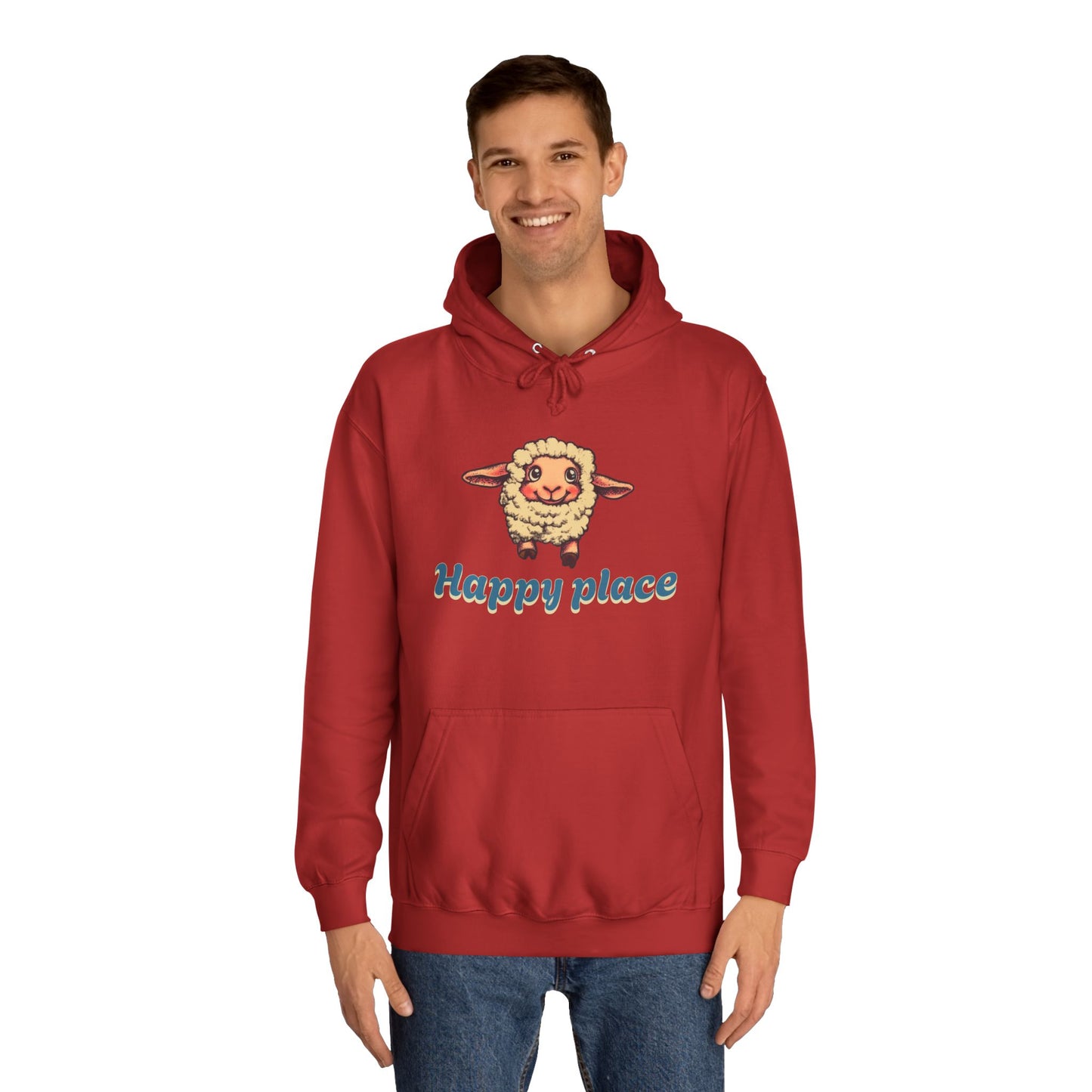 Korea -  Happy place Unisex College Hoodie  - StyleMZ