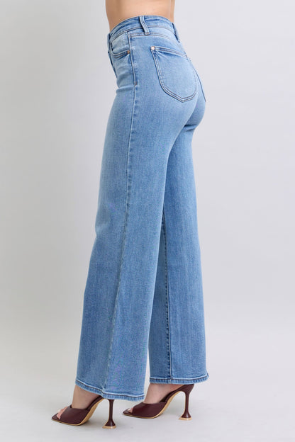 Judy Blue Full Size Wide Leg Jeans with Pockets for Style