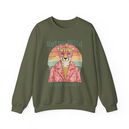 Retro wild Unisex Heavy Blend™ Crewneck Sweatshirt