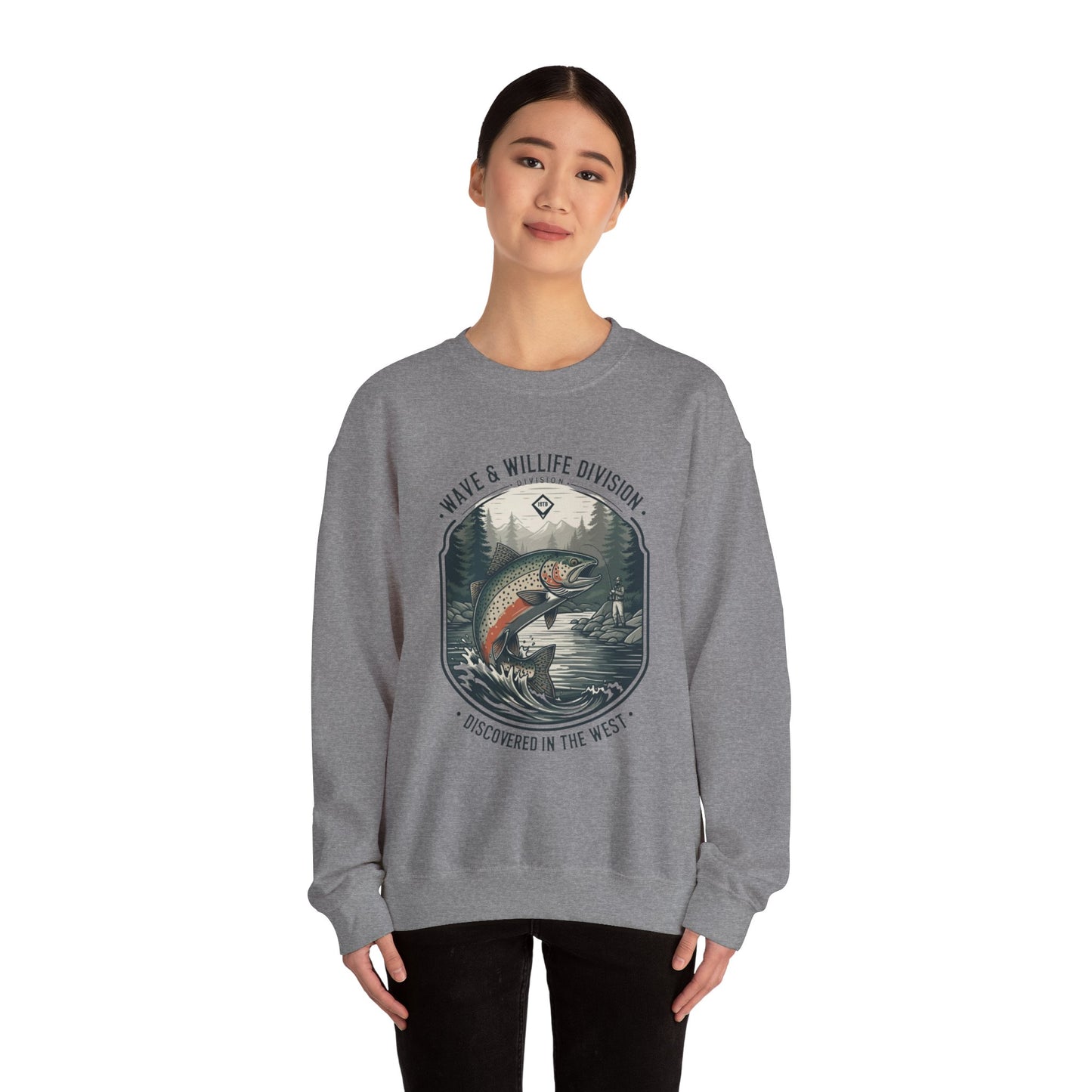 Discovered in the west Unisex Heavy Blend™ Crewneck Sweatshirt - StyleMZ