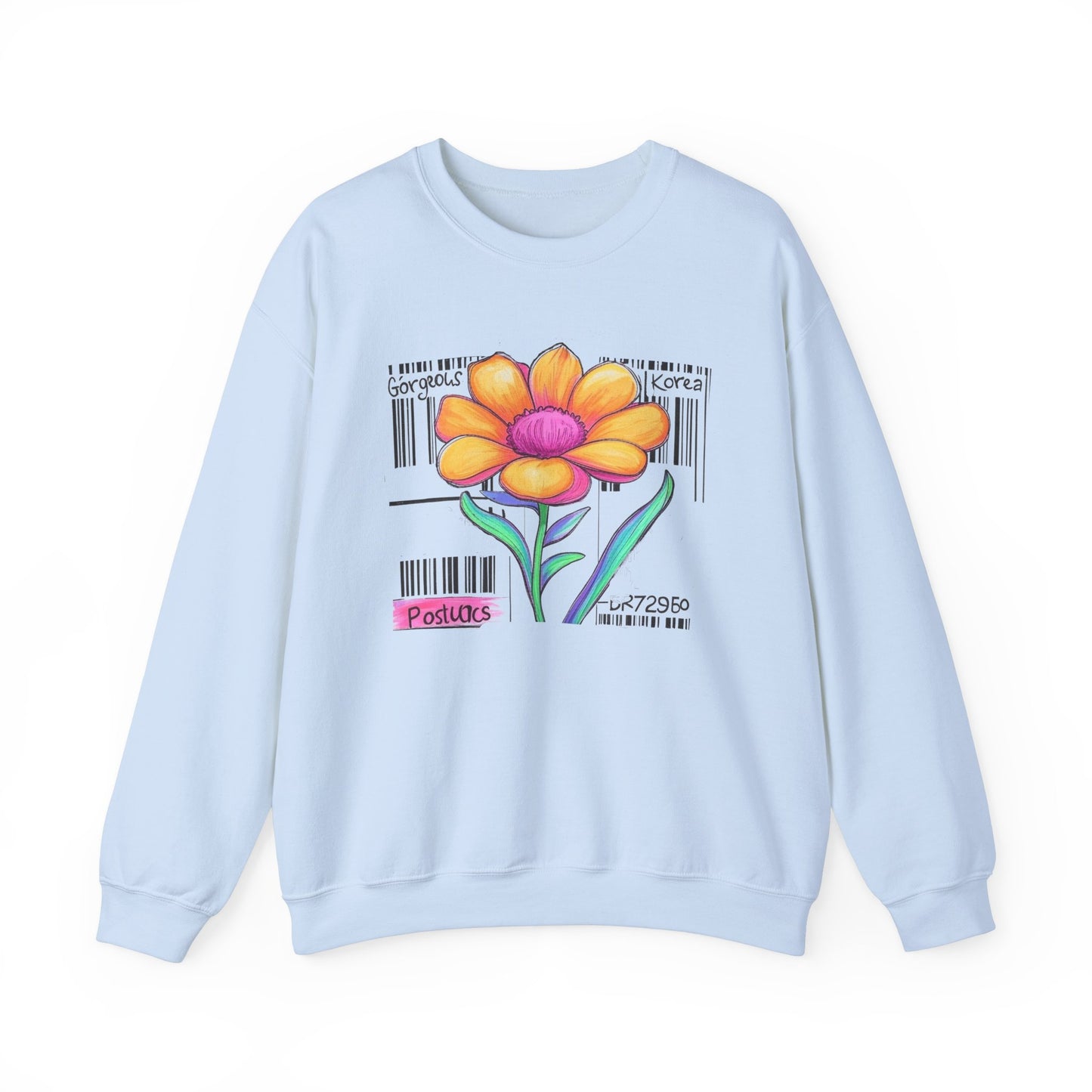 Gorgeous Flower Graphic Sweatshirt Unisex Crewneck All Seasons