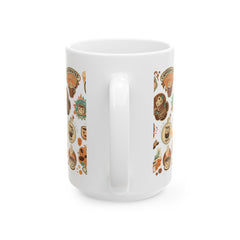 Korea -  Coffee Stickers Ceramic Mug, (11oz, 15oz)  - StyleMZ