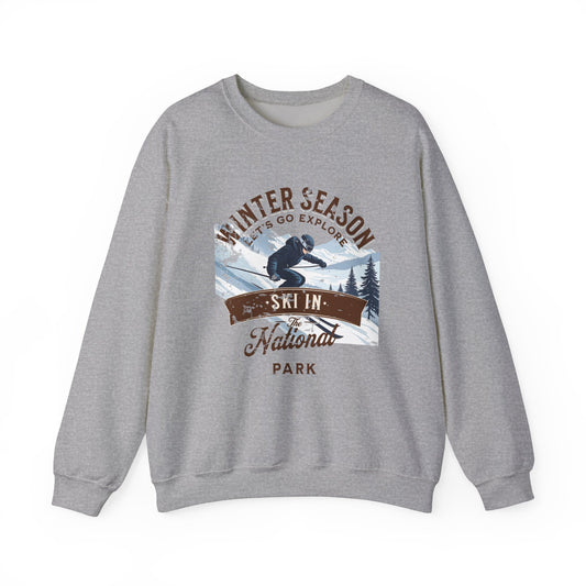 Ski in the national park Unisex Heavy Blend™ Crewneck Sweatshirt - StyleMZ