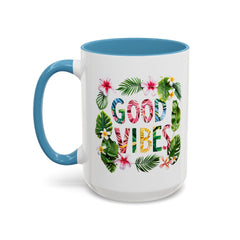 Taza de café con acento de buenas vibraciones de Corea (11 oz y 15 oz) - StyleMZ 