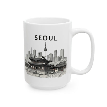 SEOUL Ceramic Mug, (11oz, 15oz) - StyleMZ