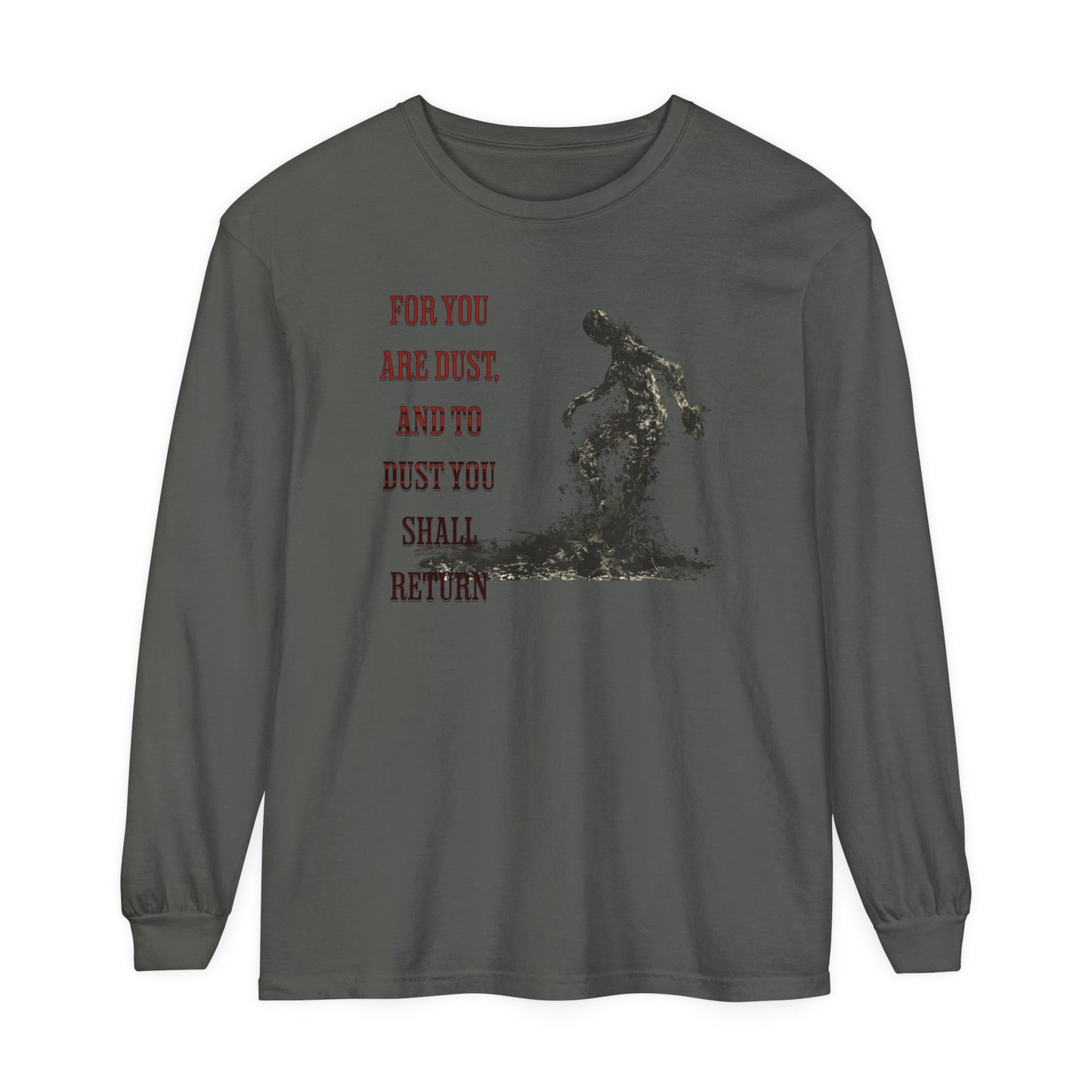 Korea -  Return to soil Unisex Garment-dyed Long Sleeve T-Shirt  - StyleMZ