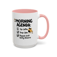 Korea -  Morning Agenda Accent Coffee Mug (11, 15oz)  - StyleMZ