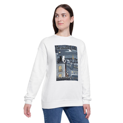 Korea -  Beautiful because of you Unisex Drop Shoulder Sweatshirt  - StyleMZ