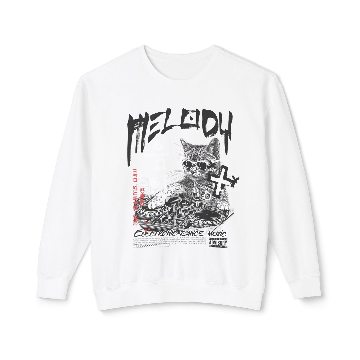 Melody Unisex Lightweight Crewneck Sweatshirt - StyleMZ