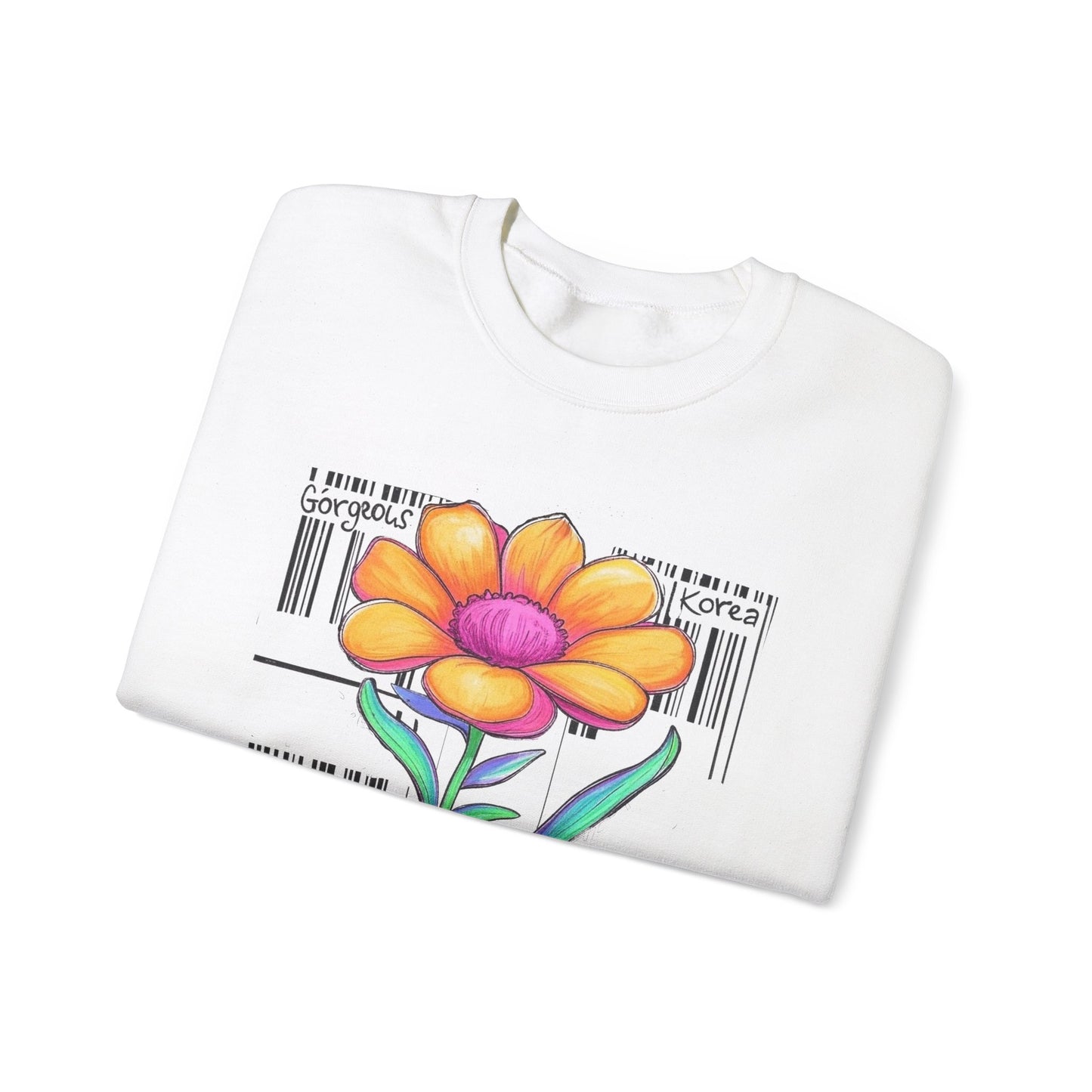 Gorgeous Flower Graphic Sweatshirt Unisex Crewneck All Seasons