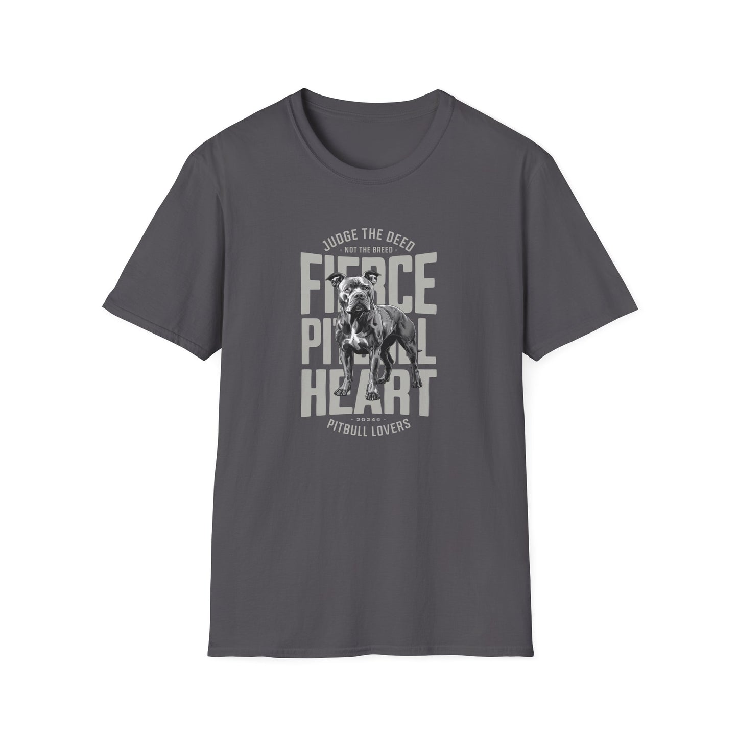 Fierce pitbull heart Unisex Softstyle T-Shirt