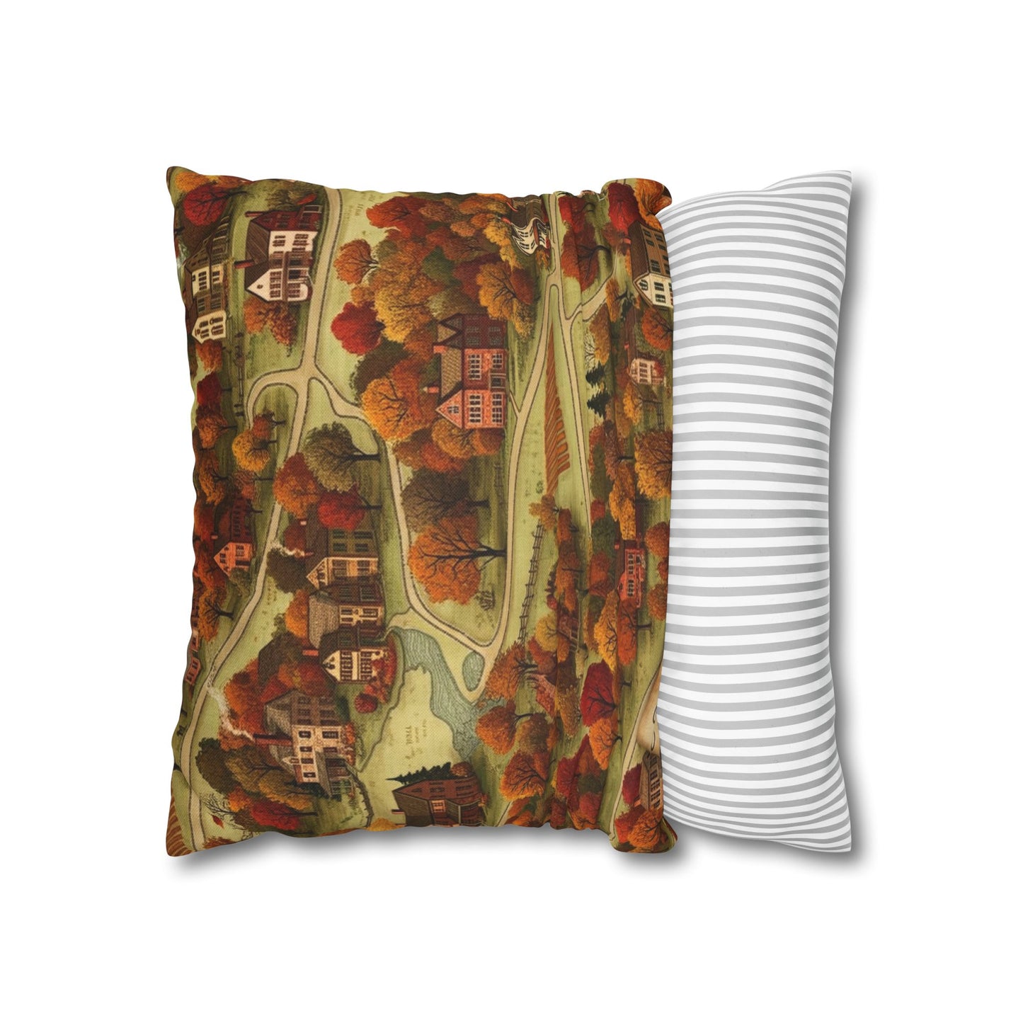 Map of Memories II Spun Polyester Square Pillowcase - StyleMZ