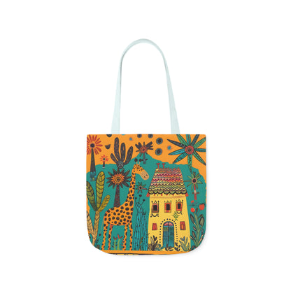 The giraffe that lives in my house Canvas Tote Bag, 5-Color Straps - StyleMZ