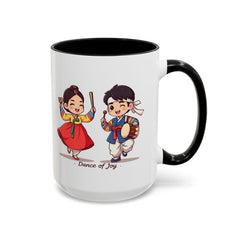 Korea -  Dance of joy Accent Coffee Mug (11, 15oz)  - StyleMZ