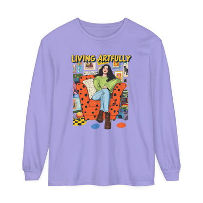 Living Artfully Unisex Garment-dyed Long Sleeve T-Shirt  - StyleMZ