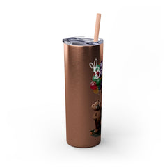 Korea -  Happy Birthday Skinny Tumbler with Straw, 20oz  - StyleMZ